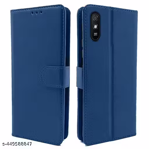TS Redmi 9A / 9i / 9A Sport Leather Flip Cover Wallet Case for Redmi 9A / 9i / 9A Sport - BLUE