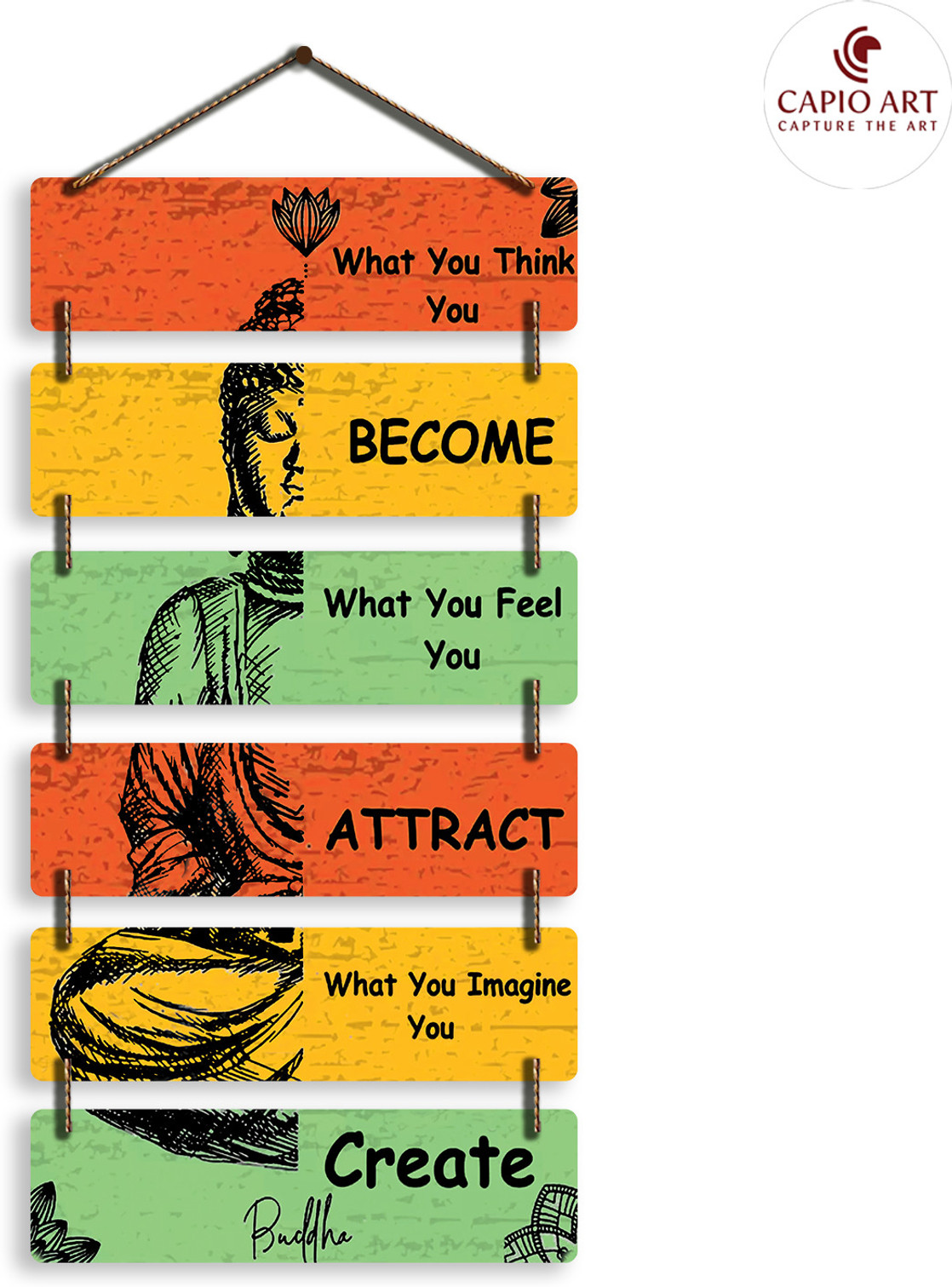 CAPIO ART Motovational quotes, Designer ,Decorative and positive thoughts wall hangings (Multicolor)