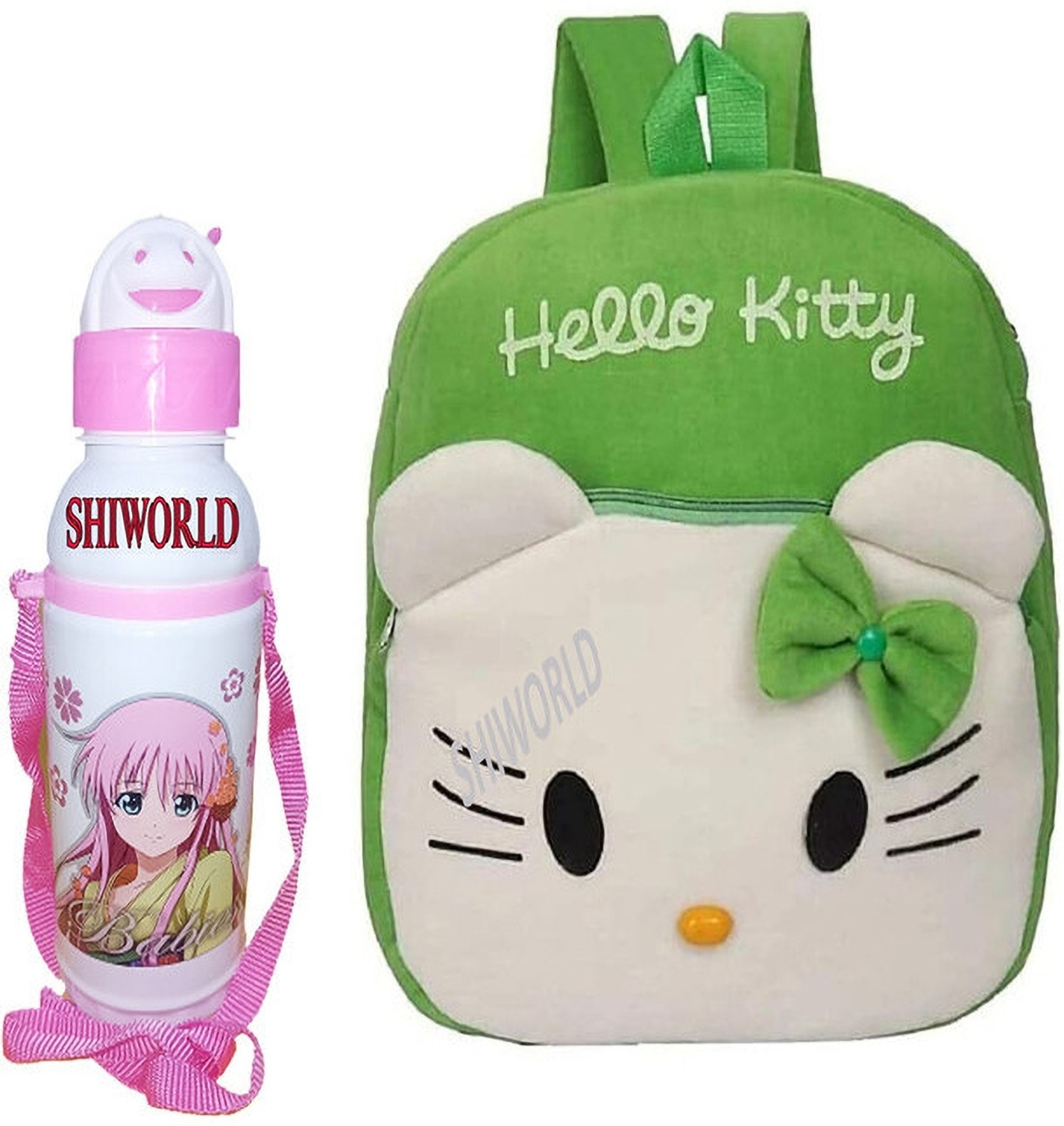 Avianna Hello Kitty Green School Bag For Kids Girls & Boys Design18 School Bag (Multicolor, 15 L)