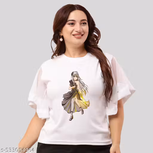 Saumegh Creations Stylish graphic printed cotton blend fabric top for women