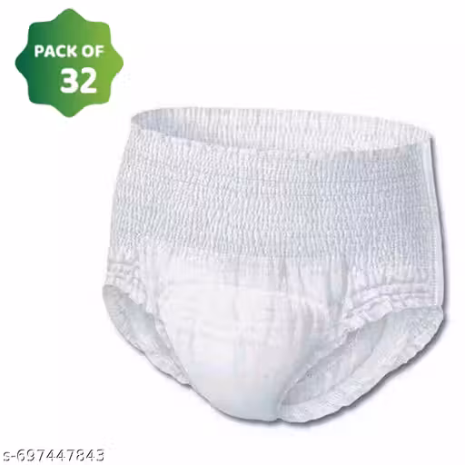 Saumegh Creations- Premium Baby Diaper Pants | 32 Baby Diapers | 6 Hrs Absorption | Cushiony Cotton Soft Fabric | Phthalates-Free | Triple Leak Guard