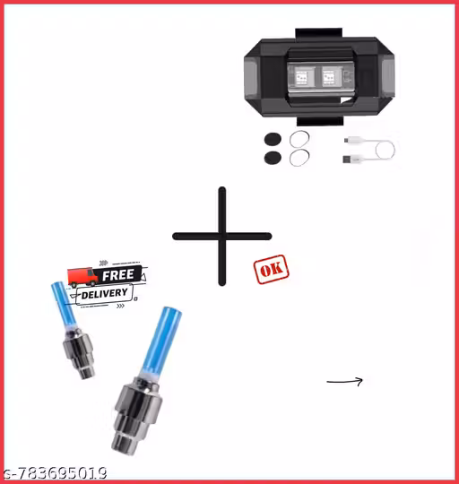 LED Bike Whiil Light Combo with USB Rechargeable Front Light