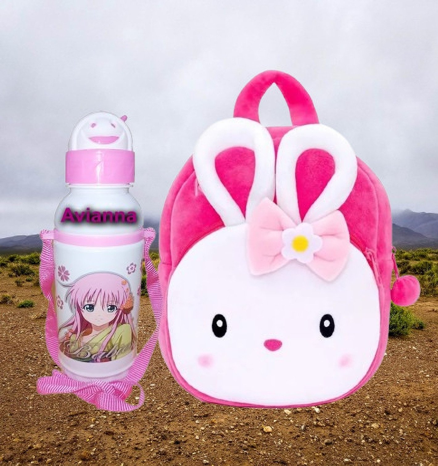 Avianna Konggi Kids School Bag Backpaks With Water Bottle Cartoon Design34 Backpack (Multicolor, 15 L)