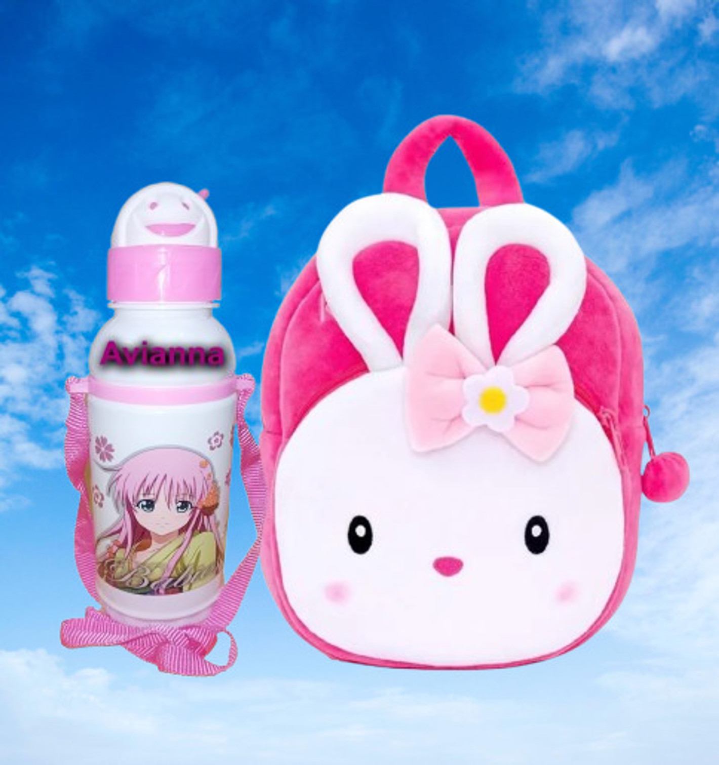 Avianna Konggi Kids School Bag Backpaks With Water Bottle Cartoon Design79 Backpack (Multicolor, 15 L)