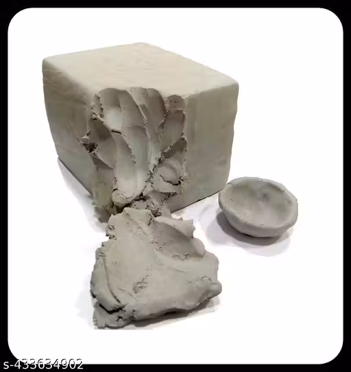 Terracotta Clay for Modelling, Sculpting, and Art & Craft Projects Air Dry Clay for Children & Professional Artists, Ready to Use Natural Eco Friendly Filtered Molding Clay | Air Dry Water-Based Terracotta Dough Grey Dough for Eco Friendly Ganesha Figurin