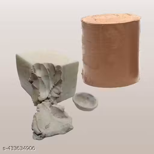 Terracotta Clay for Modelling, Sculpting, and Art & Craft Projects Air Dry Clay for Children & Professional Artists, Ready to Use Natural Eco Friendly Filtered Molding Clay | Air Dry Water-Based Terracotta Dough Grey Dough for Eco Friendly Ganesha Figurin