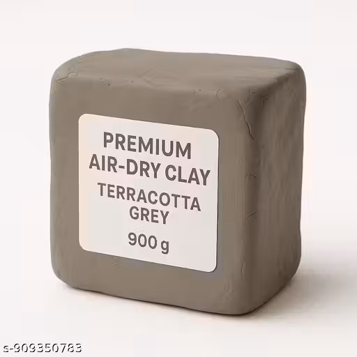 Terracotta Clay for Modelling, Sculpting, and Art & Craft Projects Air Dry Clay for Children & Professional Artists, Ready to Use Natural Eco Friendly Filtered Molding Clay | Air Dry Water-Based Terracotta Dough Grey Dough for Eco Friendly Ganesha Figurin