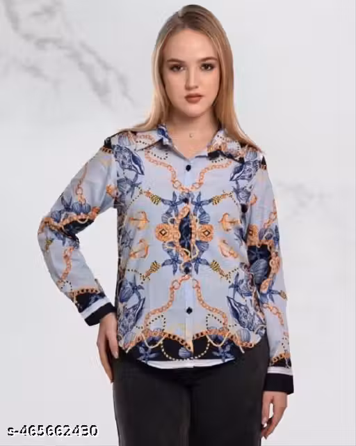 Classy Glamorous Print Ocean Seep Shirt