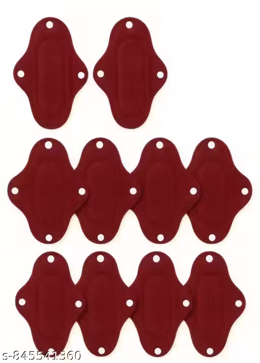 Option 1 (For Pack of 5): Reusable Cloth Sanitary Pads for Women (Pack of 5) | Washable & Leakproof Cotton Period Pads