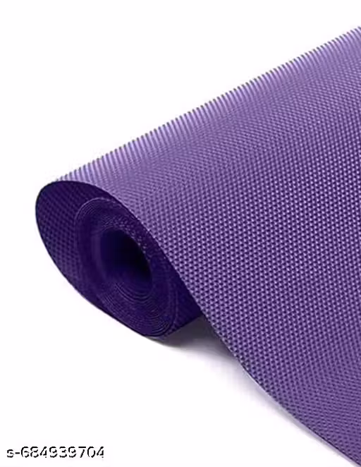 THEVAMI Shelf Liners - (45cm x 5m Roll) EVA Food Grade Anti Slip Kitchen Mats - Waterproof Drawer Liner Mats for Kitchen, Table, Fridge - Reusable & Easy to Cut ( Textured, Purple)