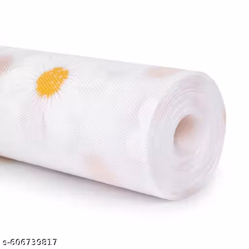 Trendy Home Printed Anti-Slip Shelf Liner Mat Sheet for Drawers, Shelves, Tables, Cupboards, Fridge, Kitchen, Home, and Office - 45 CM X 5 M (Transparent Sunflower)