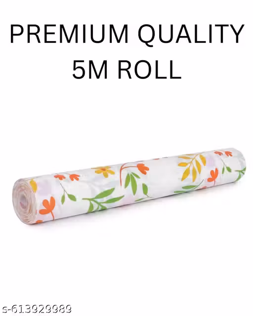 Anti-Slip Shelf Liner Mat Sheet for Drawers, Shelves, Tables, Cupboards, Fridge, Kitchen, Home, and Office - 45 CM X 5 M [FLORAL DESIGN]
