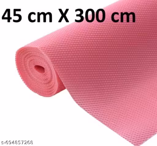 Latest 2026 (45 × 300 cm) EVA Anti Slip Super Strong Diamond Texture Shelf Liner for Kitchen Drawers, Refrigerator, Wardrobe and Cupboard Mat pink maat