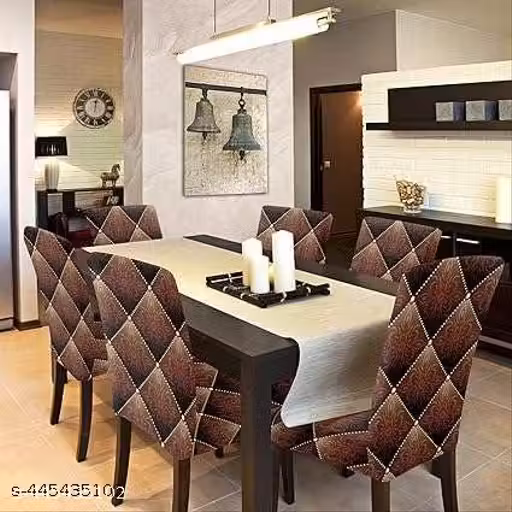 STRETCHABLE DINING CHAIR COVER 6 Pcs SET/ LOWEST PRICE GUARANTEE