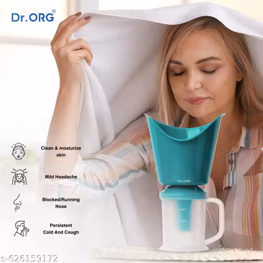 Dr ORG 3 in 1 vaporizer steamer for cough,cold and facial, inhaler & steamer for cold and cough steam inhaler & vapourisers for adult- Green