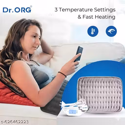 Dr ORg Orthopaedic Electric Heat Belt – Heating Pad with 3 Temperature Settings, Lower Back & Waist Wrap for Pain Relief in Abdomen, Stomach, Lumbar, Knee, Shoulder, Neck & Cramps (Grey) heating belt, heating pad, electric heating belt