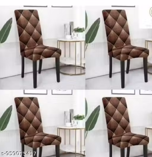 STRETCHABLE / /DINING CHAIR COVER 4 Pcs SET/ LOWEST PRICE GUARANTEE