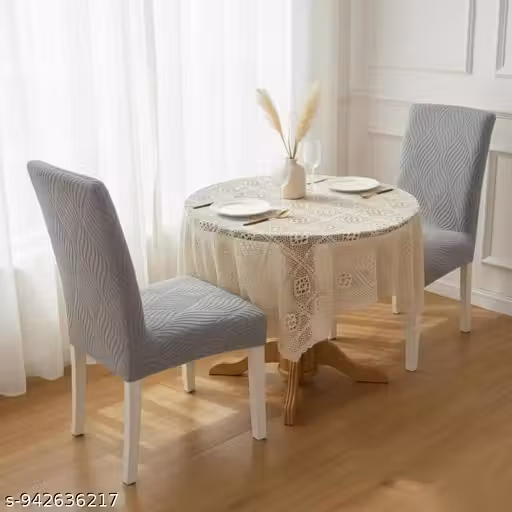 STRETCHABLE /EMBOSSED/DINING CHAIR COVER 6 Pcs SET/ LOWEST PRICE GUARANTEE