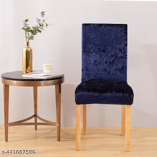 STRETCHABLE Crushed Chenille DINING CHAIR COVER 6 Pcs SET/ LOWEST PRICE GUARANTEE