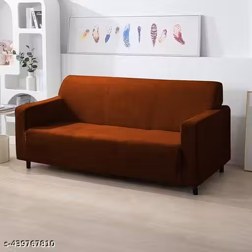 STRETCHABLE Crushed Chenille Three Seater Sofa Cover / LOWEST PRICE GUARANTEE