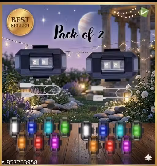 JN 2 pcs storbe light car & bikes uses multicolour lights