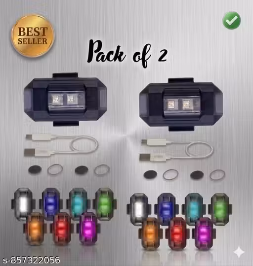 KDI 2 pcs storbe light car & bikes uses multicolour lights
