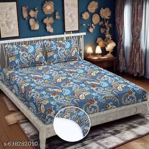 Harsh Fabric Prime Collection Quality Double Bedsheet With 2 Pillow Covers