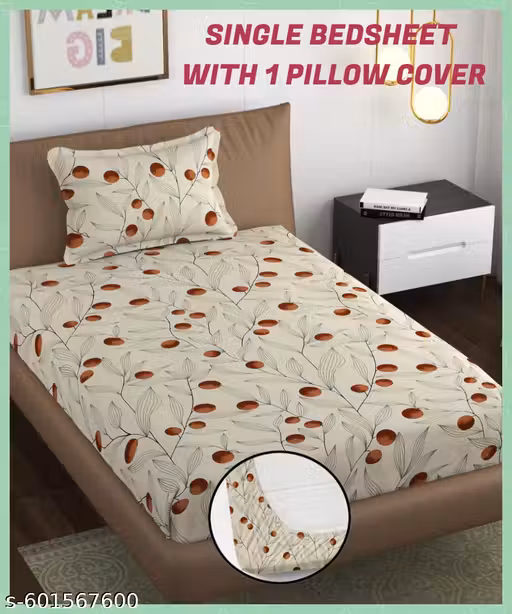 Harsh Fabric Prime Collection Quality Double Bedsheet With 2 Pillow Covers