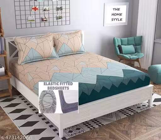 Harsh Fabric Prime Collection Quality Double Bedsheet With 2 Pillow Covers