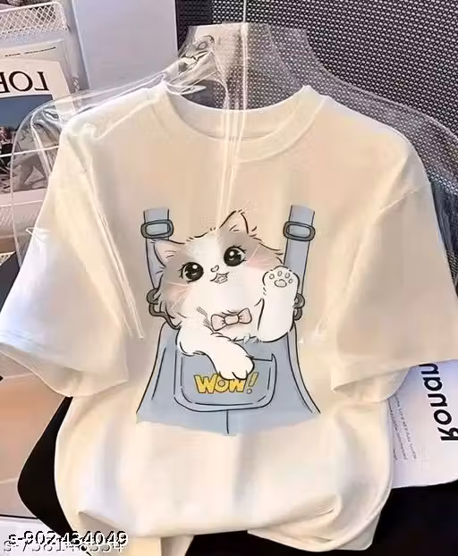 Women loose fit all over printed tshirts