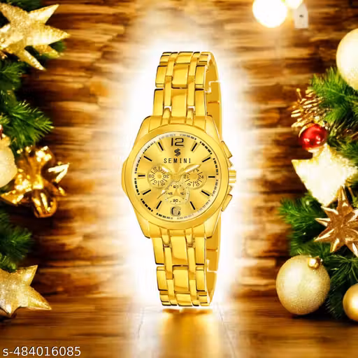 Women Watches Analog Wrist Watches Watches for Women's & Girls&Miss&Ladies Gold Dial Watch with Stylish Diamond Studded Watches
