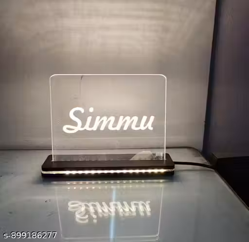 Customized LED Table Lamp Gift – Personalized HAPPY BIRTHDAY Name Light for Office Desk – Graduation, Birthday, Thank You Gift for CA Men & Women (White Base)