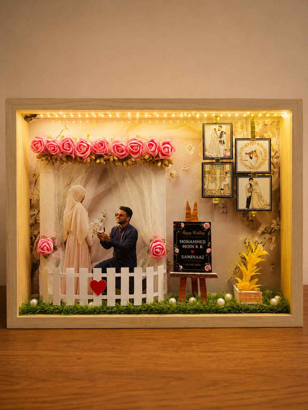 BookmyGifts Acrylic Table Photo Frame (Multicolor, 7 Photo(s), 12.12)