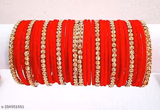 velvet bangles red colour ,glass bangles for all festival and wedding