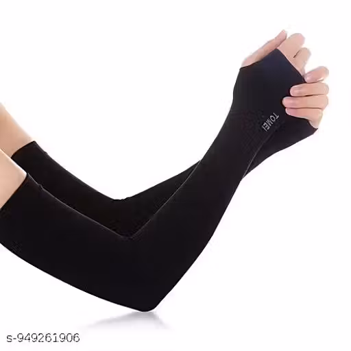 UV Protection Arm Sleeves with Thumb Holes, Nylon Sun Protection Hand Cover for Running and Cycling, Unisex