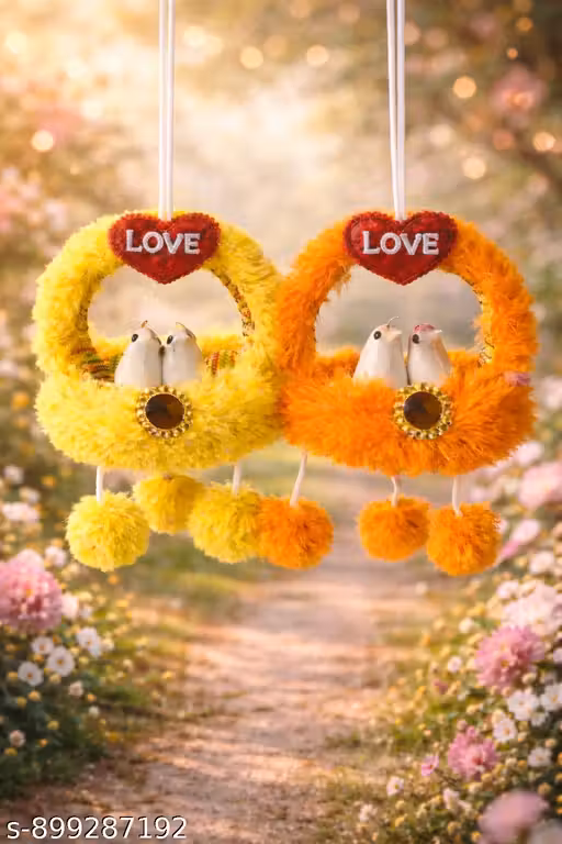 Cute Love Birds Hanging Showpiece | Couple Romantic Car Hanging | Home Decor Gift | Valentine Special Decorative Item