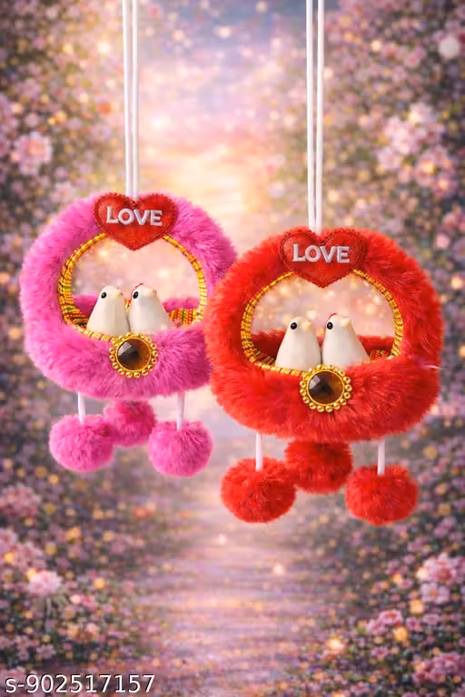 Romantic Love Birds Hanging Showpiece | Couple Gift | Car Hanging Decor | Valentine Gift | Home Decoration Item