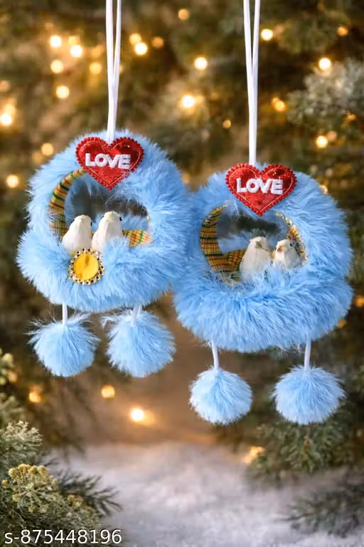 Cute couple Birds Hanging Showpiece | Home Decor Gift | Romantic Wall Hanging Decoration