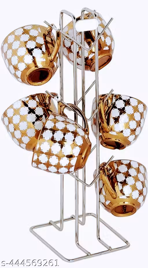 Stainless Steel Mug Stand | Tea Coffee Cup Holder Rack | Kitchen Counter Organizer