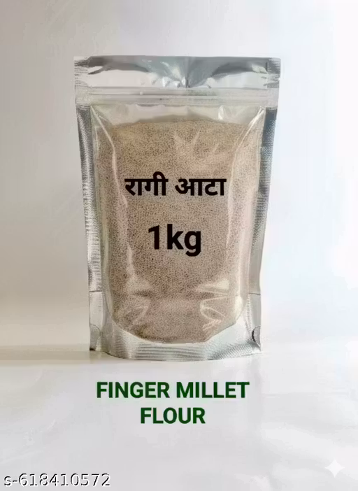 Vighanharta Pure Ragi Flour(1kg )|Finger, Millet |100% Natural Nachni Atta | High Calcium & Fiber | Gluten Free & Healthy Choice | For Weight Loss & Diabetic Diet & Best Quility (Speciality HOME MADE Product) (1kg )