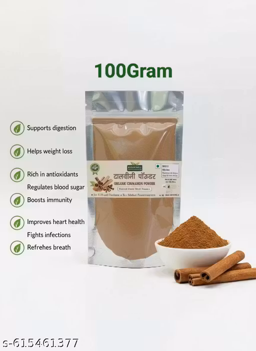 Pure Cinnamon Powder (100 Gm)| Natural Dalchini Powder | 100% Organics & Aromatic Spice for Cooking and Health(Special HOME MADE Powder)