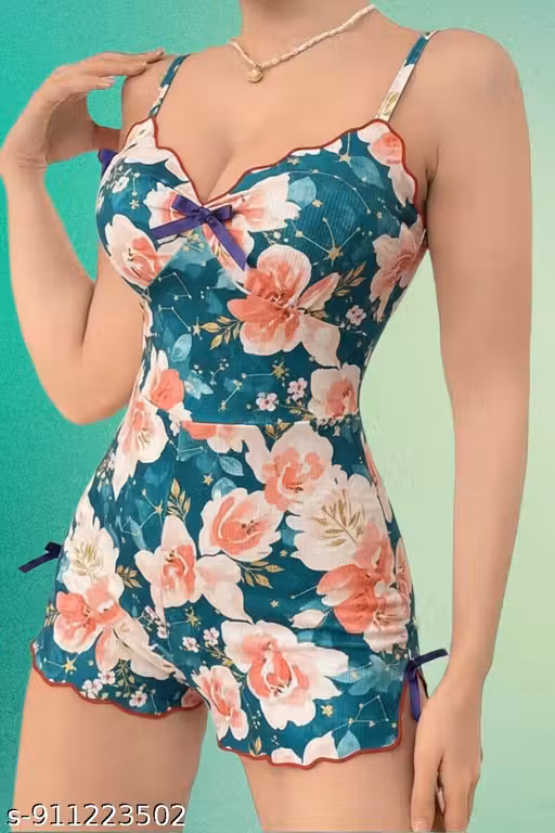Women’s Satin Nightwear Set | Sleeveless Top & Shorts | Soft Sleepwear BLACK Women’s Satin Nightwear Set | Sleeveless Top & Shorts | Soft Sleepwear BlueCOLOUR SET