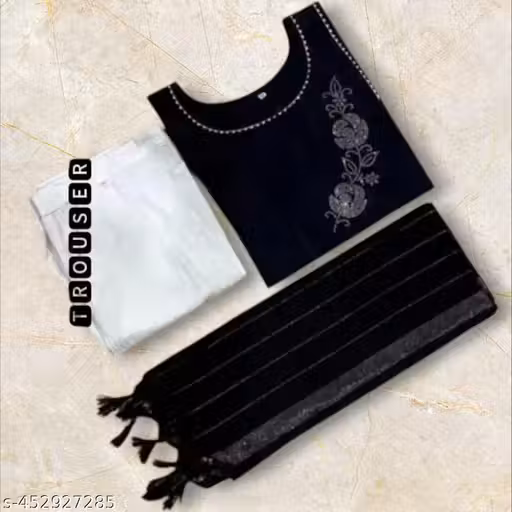 Cotton Kurti Trouser With Dupatta For Women