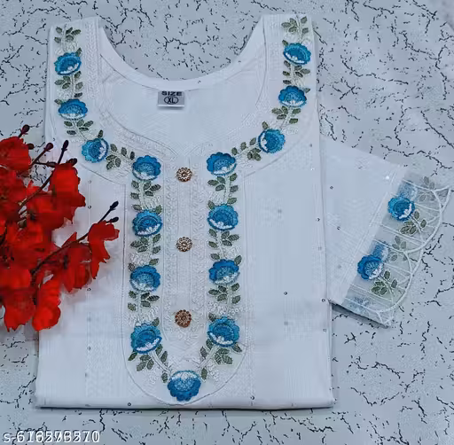 Cotton Embroidery Kurti For Women
