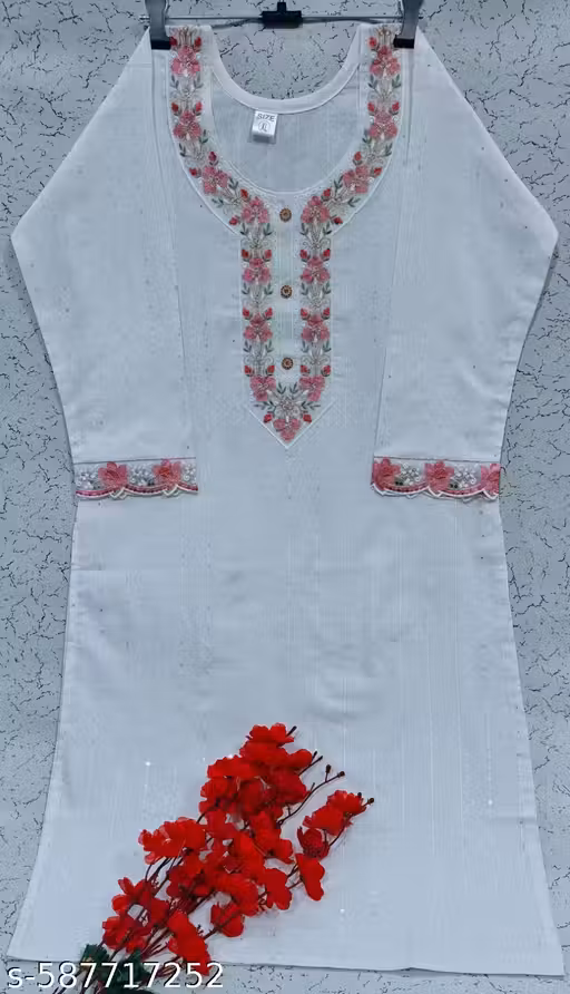Cotton Embroidery Kurti For Women