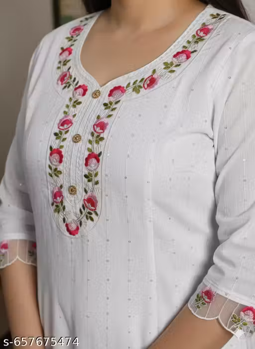 Cotton Embroidery Kurti For Women