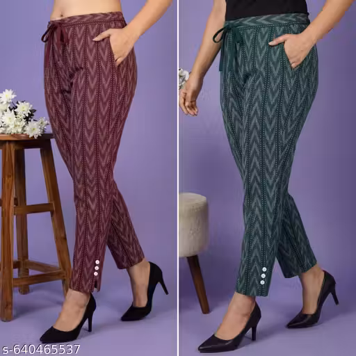 Cotton Combo Pants For Women