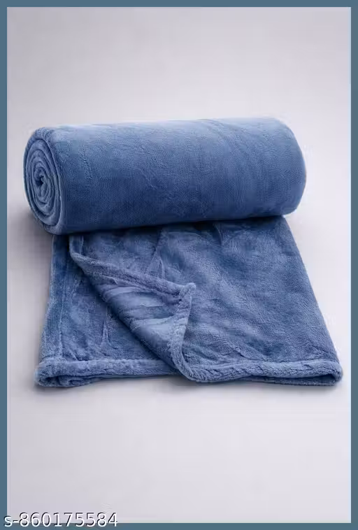 PREMIUMM BLUE SINGLE BED AC BLANKET | SU[PER SOFT | SUPER SHINY| 60X90 INCHES |EASY TO WASH