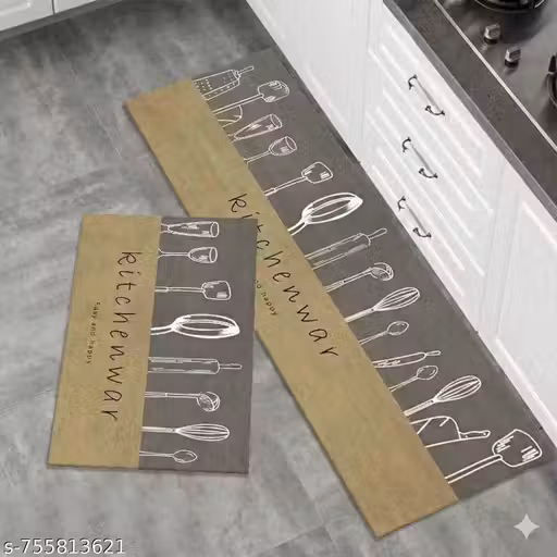 Kitchen Mats for Floor Anti Slip Waterproof Feet Comfort Kitchen Runner Floor Mat Standing Desk Mat Floor Mats for Kitchen, Set of 2