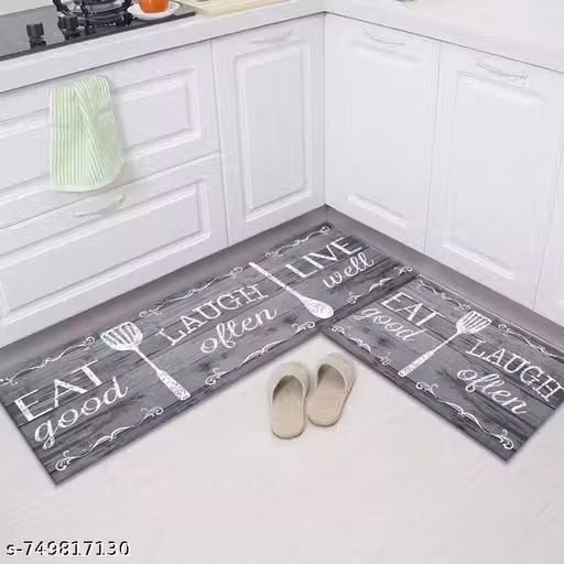 Kitchen Mats for Floor Anti Slip Waterproof Feet Comfort Kitchen Runner Floor Mat Standing Desk Mat Floor Mats for Kitchen, Set of 2